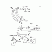 Схема вузла: Вихлопна система для Kawasaki ZR750 Zephyr