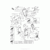 Схема узла: Радиатор для Kawasaki KL650 KLR650