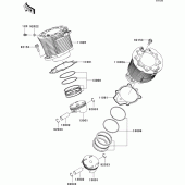 Схема узла: Цилиндр & Поршень для Kawasaki VN2000 VN2000 Classic