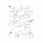 Схема вузла: Кермо & Пульт управління кермовим для Kawasaki KL650 KLR650