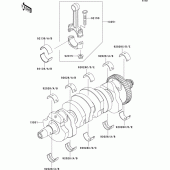 Схема вузла: Колінчастий вал для Kawasaki ZR1000 Z1000 ABS
