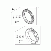 Схема узла: Шины для Kawasaki EX300 Ninja 300