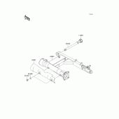 Схема вузла: Задній важіль (Маятник) для Kawasaki VN1600 Vulcan 1600 Classic