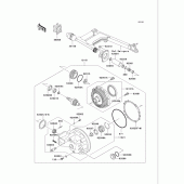 Схема вузла: Drive shaft/final gear(1/2) для Kawasaki VN750 Vulcan 750