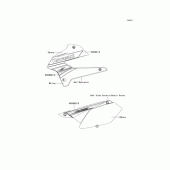 Схема вузла: Наклейки (Білий SBF) для Kawasaki KLX250 KLX250