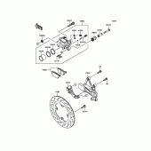 Схема вузла: Заднє гальмо для Kawasaki EN650 Vulcan S SE