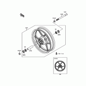 Схема вузла: Ступиця переднього колеса для Kawasaki ZR800 Z800 ABS