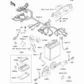 Схема узла: Electrical equipment(1/2) для Kawasaki ZX600 ZZ-R600