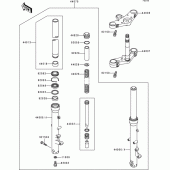 Схема вузла: Вилка передньої осі для Kawasaki ZR1100 Zephyr 1100