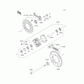Схема вузла: Ступиця заднього колеса для Kawasaki KLX140 KLX140