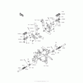 Схема вузла: Підніжки для Kawasaki VN900 Vulcan 900 Custom