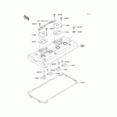 Схема узла: Клапанная крышка для Kawasaki ZR1200 ZRX1200 DAEG