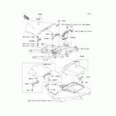 Схема узла: Сиденье для Kawasaki ZX900 Ninja ZX-9R