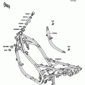 Схема узла: Рама для Kawasaki EX500 GPZ500S