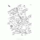 Схема узла: Задний рычаг (Маятник) для Kawasaki ZG1400 Concours 14 ABS