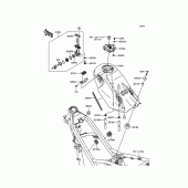 Схема узла: Топливный бак для Kawasaki KLX150 KLX150L