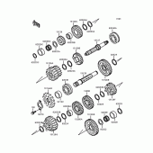 Схема узла: Трансмиссия для Kawasaki ZX400 ZXR400R