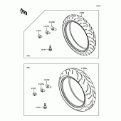 Схема вузла: Шина для Kawasaki ZX1000 Ninja 1000 ABS