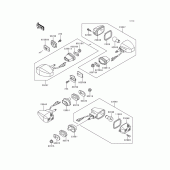 Схема узла: Поворотники для Kawasaki KLE500