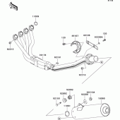 Схема узла: Выхлопная система (s) для Kawasaki ZX1200 Ninja ZX-12R