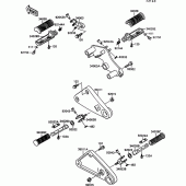 Схема узла: Подножки для Kawasaki EN500 Vulcan 500