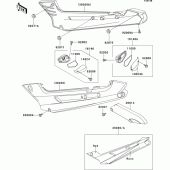 Схема вузла: Side covers/chain cover(ex250-h5) для Kawasaki EX250 ZZR250
