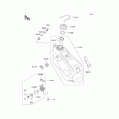 Схема вузла: Паливний бак для Kawasaki KX125