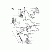 Схема вузла: Задній гальмівний циліндр Kawasaki ZX636 Ninja ZX-6R ABS