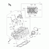 Схема вузла: Головка циліндра для Kawasaki EX400 Ninja 400R