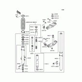Схема вузла: Вилка передньої осі для Kawasaki KLX250 KLX250ES