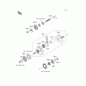 Схема узла: Коленчатый вал для Kawasaki KX450 KX450F