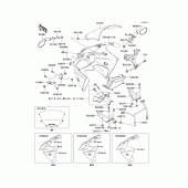 Схема узла: Cowling(zx900-e2) для Kawasaki ZX900 Ninja ZX-9R
