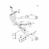 Схема вузла: Вихлопна система для Kawasaki ZX400 ZZR400