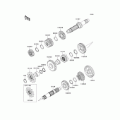 Схема вузла: Трансмісія для Kawasaki KX250/ KX252 KX250F
