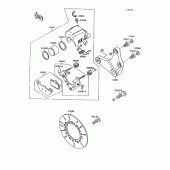 Схема вузла: Заднє гальмо для Kawasaki VN1500 VN-15