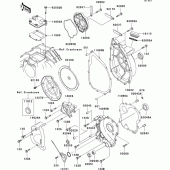 Схема вузла: Engine cover(s) для Kawasaki ZX750 Ninja ZX-7RR