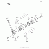 Схема вузла: Gear Change Drum/shift Fork(S) для Kawasaki BR125 Z125 Pro