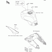 Схема узла: Информационные наклейки для Kawasaki ZX1000 Ninja ZX-10R