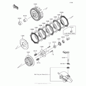 Схема вузла: Зчеплення до Kawasaki BR125 Z125 Pro KRT Edition