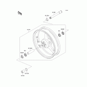 Схема узла: Front wheel для Kawasaki ZX600 Ninja ZX-6RR