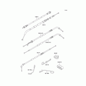 Схема вузла: Троси для Kawasaki ZX600 Ninja ZX-6