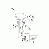 Схема узла: Переднее крыло для Kawasaki ZX1000 Ninja H2R