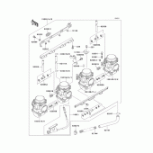 Схема узла: Карбюратор(1/2) для Kawasaki ZX1100 GPZ1100