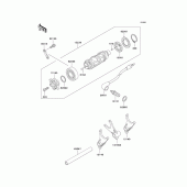 Схема вузла: Gear change drum/shift fork(s) для Kawasaki VN800 Vulcan 800 Classic