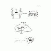 Схема узла: Наклейки (Синий; Красный; D9F) для Kawasaki ZR1200 ZRX1200 DAEG