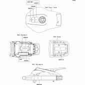 Схема вузла: Інформаційні наклейки для Kawasaki ZX900 Ninja ZX-9R