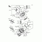 Схема вузла: Головка циліндра для Kawasaki VN250 Eliminator 250V