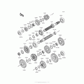 Схема вузла: Трансмісія для Kawasaki ZX1000 Ninja ZX-10R