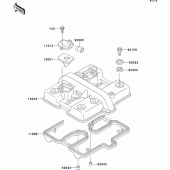 Схема вузла: Клапанна кришка Kawasaki EX500 EX500