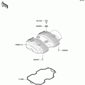 Схема узла: Клапанная крышка для Kawasaki EJ800 W800